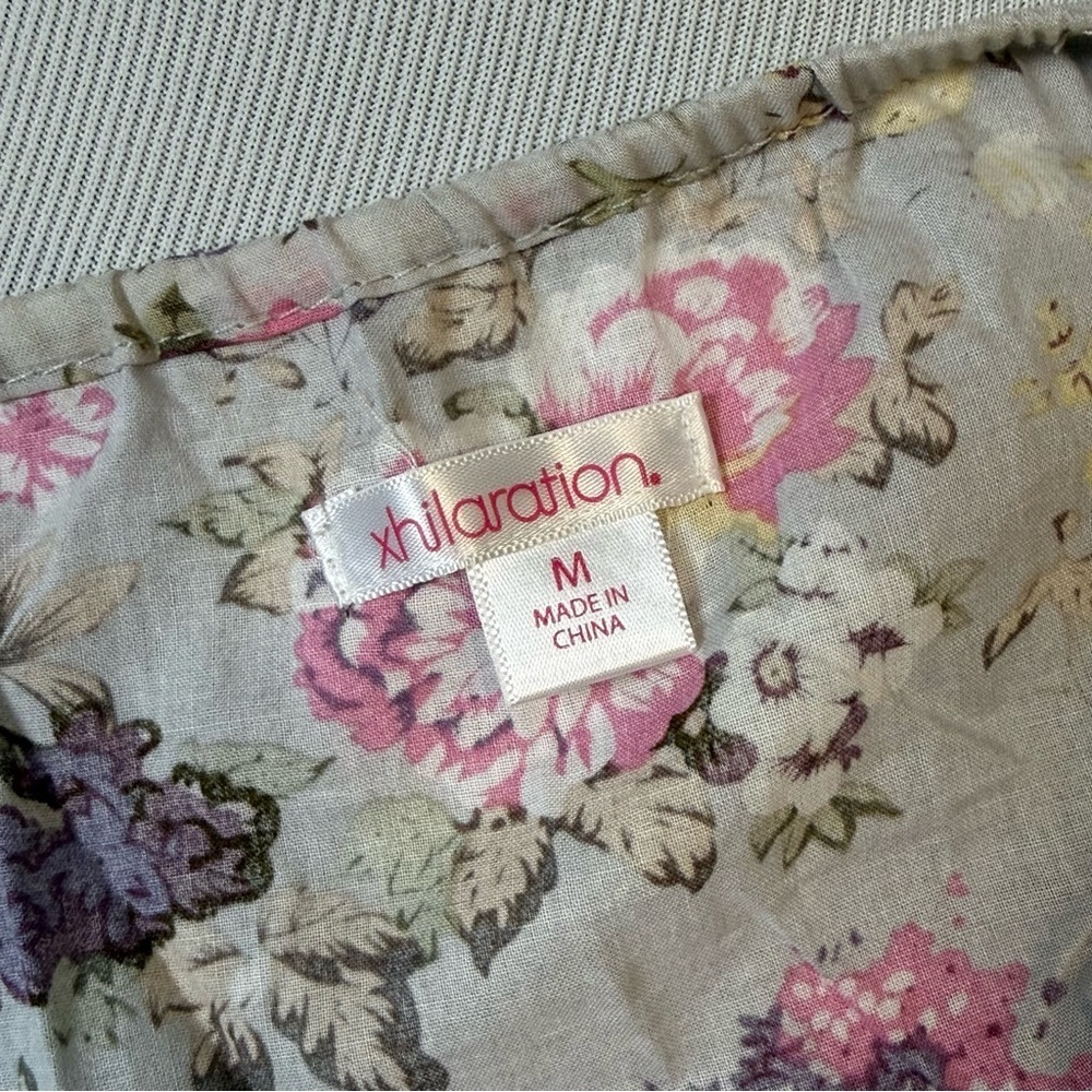 Xhilaration Floral Print Camisole with Ruffle Trim - Picture 5 of 7